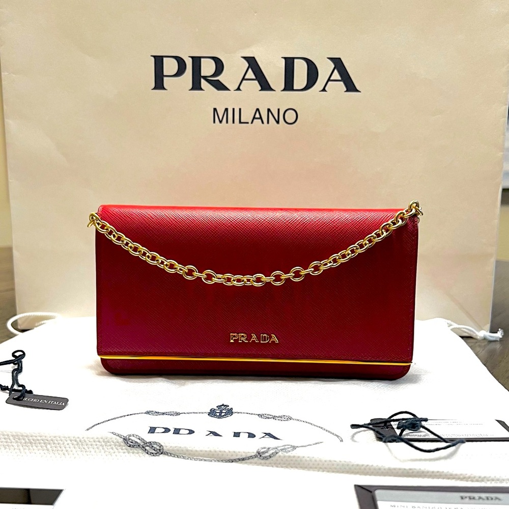 ONE OF A KIND - PRADA Mini Wallet Bag, Fiery Red